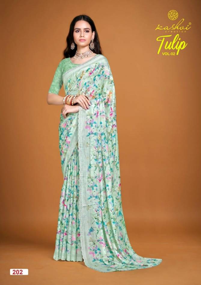 Tulip Vol 02 By Kashvi Rimzim Printed Daily Wear Sarees Wholesale Price in Surat